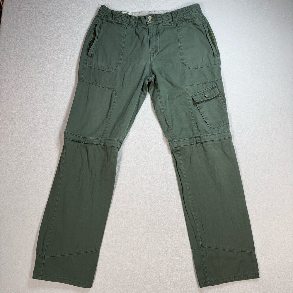 National Geographic Convertible Pants Men's‎ 36 (actually 34x32) Green Cargo